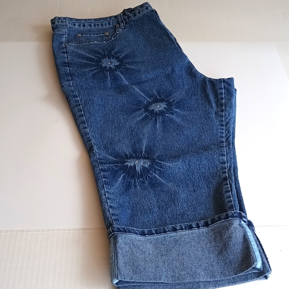 wild Z Designer's jeans Pants - Wild Z Designer's jeans| High Rise stretchy soft Blue Capri Women's plus size 3X